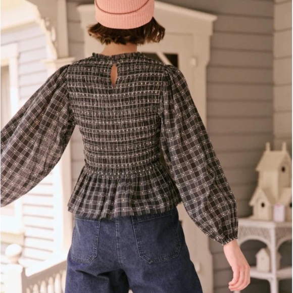 The Great. The Contessa Ling Sleeve Peplum Top - Picture 3 of 9